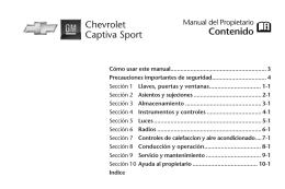 Contenido Chevrolet Captiva Sport