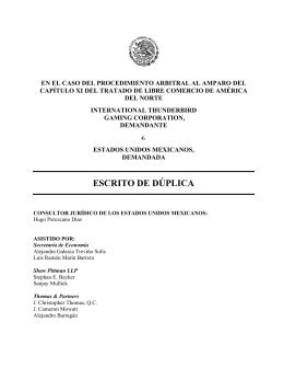 ESCRITO DE DÚPLICA - Secretaría de Economía