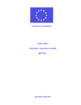 Document of strategy Costa Rica - the European External Action