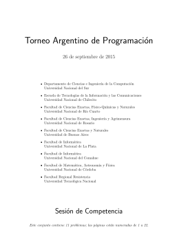 Enunciados - Torneo Argentino de Programación