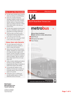 U4 - Washington Metropolitan Area Transit Authority