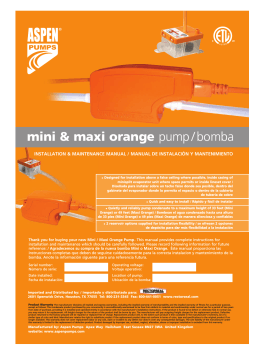 mini & maxi orange pump/bomba