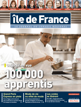 Objectif en vue : 100.000 apprentis - Région Ile-de
