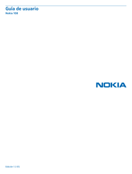 Guía de usuario del Nokia 108