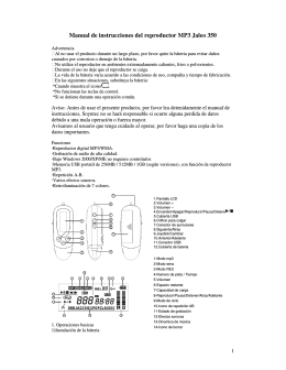 Manual de instrucciones del reproductor MP3 Jaleo 350