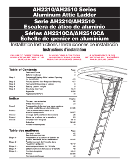 AH2210/AH2510 Series Aluminum Attic Ladder Serie