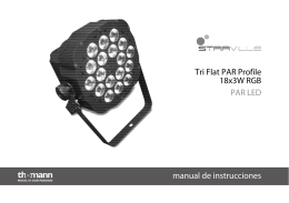Tri Flat PAR Profile 18x3W RGB PAR LED manual de