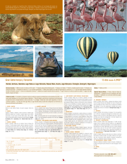 Gran Safari Kenya y Tanzania 15 días desde 4.295€(1)