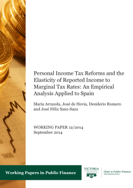 Personal Income Tax Reforms and the Elasticity of Reported Income