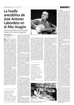 La huella anecdótica de José Antonio Labordeta en el Alto Aragón