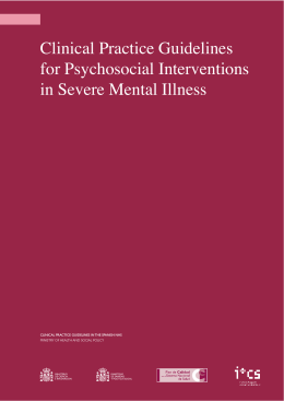 CPG for Psychosocial Interventions in Severe Mental