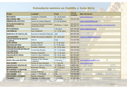 Calendario motero en Castilla y León 2015