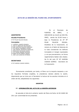 Acta Pleno 18 julio 2011 - Ayuntamiento de Fuentes de Ebro