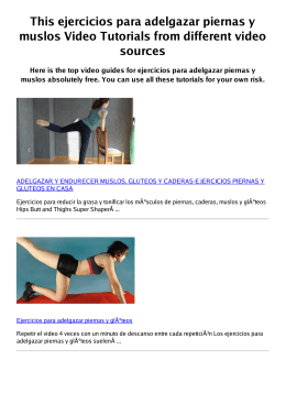 Z ejercicios para adelgazar piernas y muslos PDF video