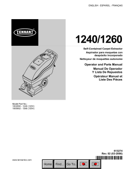 Tennant 1240/1260 oper & parts rev 02 (03-06)