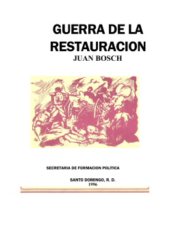 folleto Guerra de la Restauración