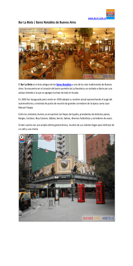 Bar La Biela | Bares Notables de Buenos Aires