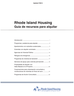 Rhode Island Housing Guía de recursos para alquilar