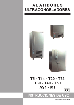 instrucciones de uso abatidores ultracongeladores t5