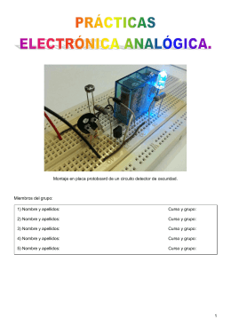 Montaje en placa protoboard de un circuito detector