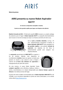 AIRIS presenta su nuevo Robot Aspirador RA777