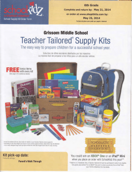Teacher Tai lored` Supply Kits