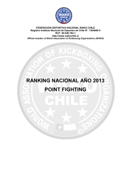 ranking nacional point fighting año 2013
