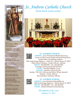January 11 - St. Andrew Catholic Church