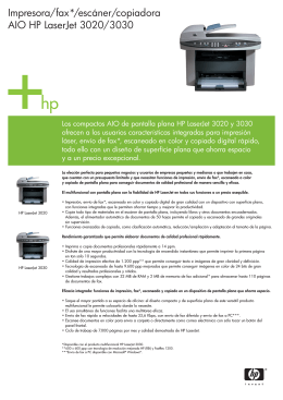 Impresora/fax*/escáner/copiadora AIO HP LaserJet 3020/3030