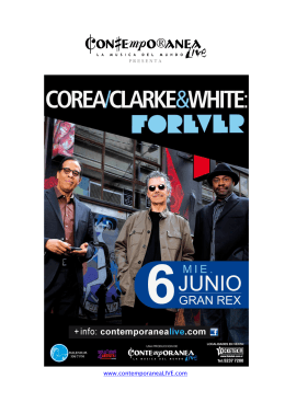 Corea, Clarke & White 6 de junio en Bs.As.