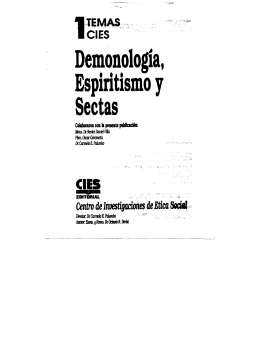Temas 1: Demonología, Espiritismo y Sectas