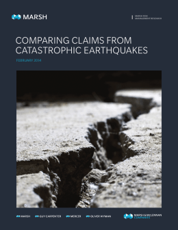 comparing claims from catastrophic earthquakes