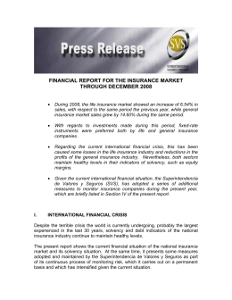financial report for the insurance market through december 2008