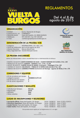 REGLAMENTOS - Vuelta Burgos