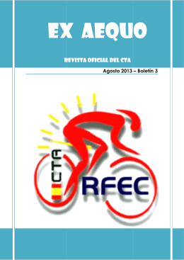 Boletín Ex Aequo 3 - Federación Española de Ciclismo