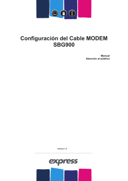 Manual de Usuario Cable Modem SB900