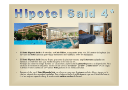 • El Hotel Hipotels Said de 4 estrellas, en Cala Millor