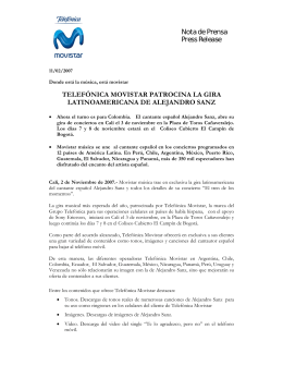 Nota de Prensa Press Release TELEFÓNICA MOVISTAR