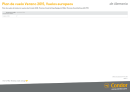 Plan de vuelo Verano 2015, Vuelos europeos