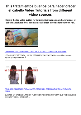 Z tratamientos buenos para hacer crecer el cabello PDF