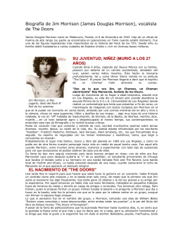 Biografía de Jim Morrison (James Douglas