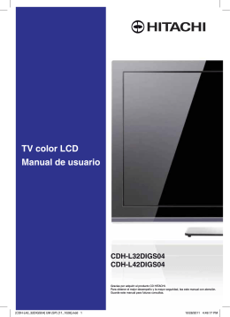 Manual de usuario TV color LCD