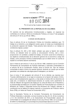 Decreto 2731 de 2014