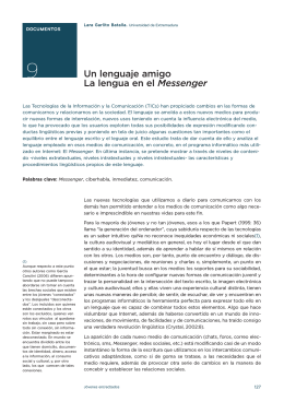 9. Un lenguaje amigo. La lengua en el Messenger. Lara