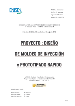 Proyecto Moldes Prototipos 2005