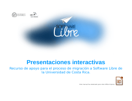 Presentaciones interactivas - Migración a Software Libre