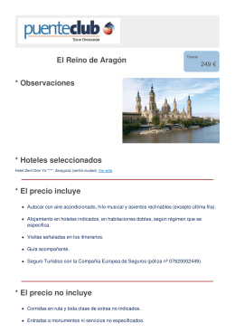 El Reino de Aragón * Observaciones * Hoteles