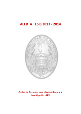 alerta tesis 2013 - 2014 - Biblioteca Central