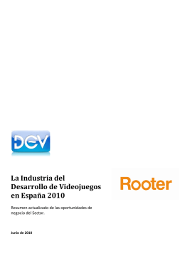 La Industria del Desarrollo de Videojuegos en España 2010