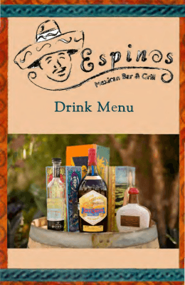 Drink Menu - Espino`s Mexican Bar & Grill